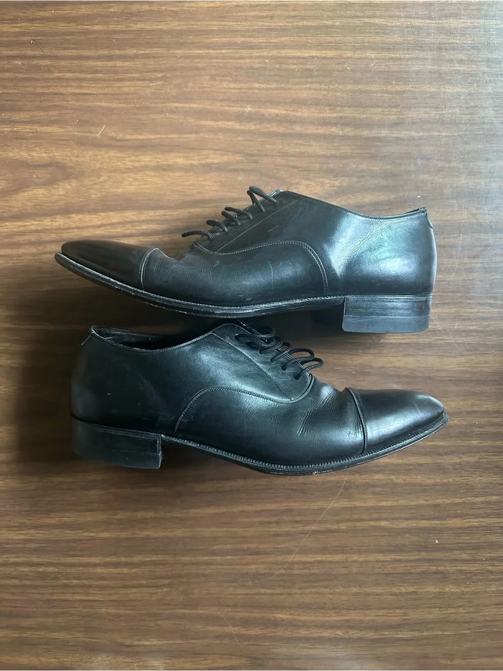 Washington Ginza Tokyo Black Leather Oxfords